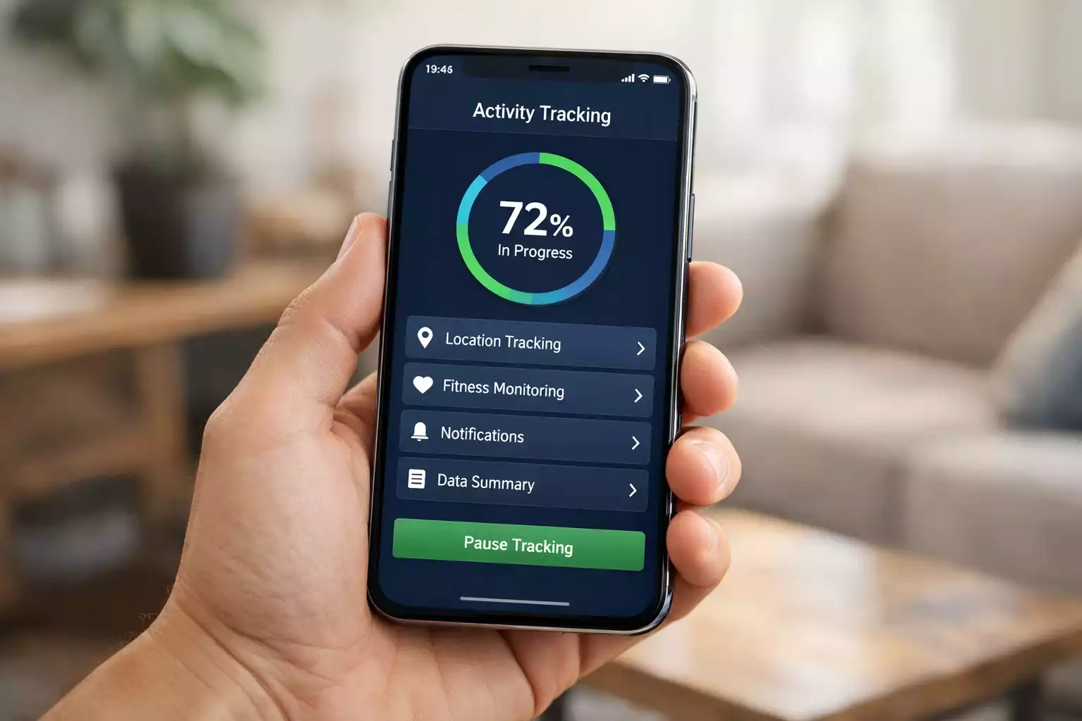 Hand met smartphone toont weddenschap status